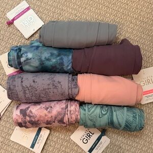 NWT Athleta Girls Colorful Patterned Leggings Set - Size XL (14)